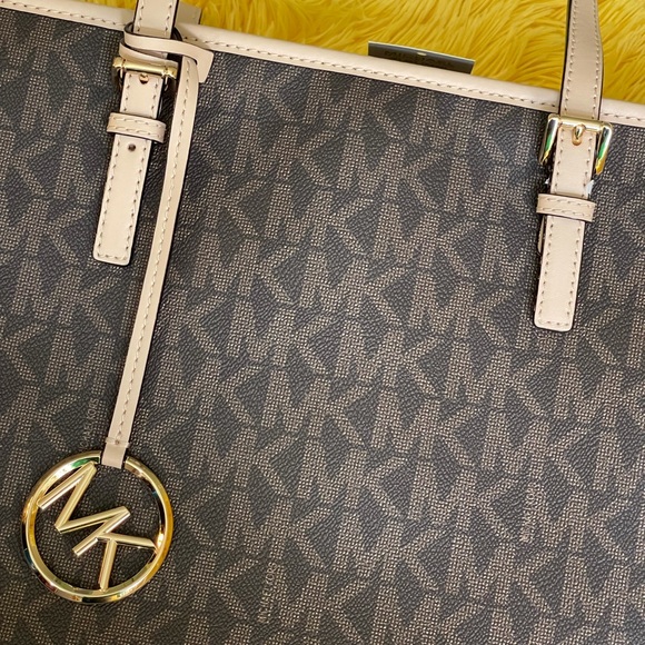 Michael Kors jet set travel brown tote bag - Picture 11 of 12